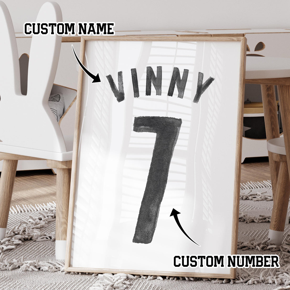 Soccer print set in faded navy