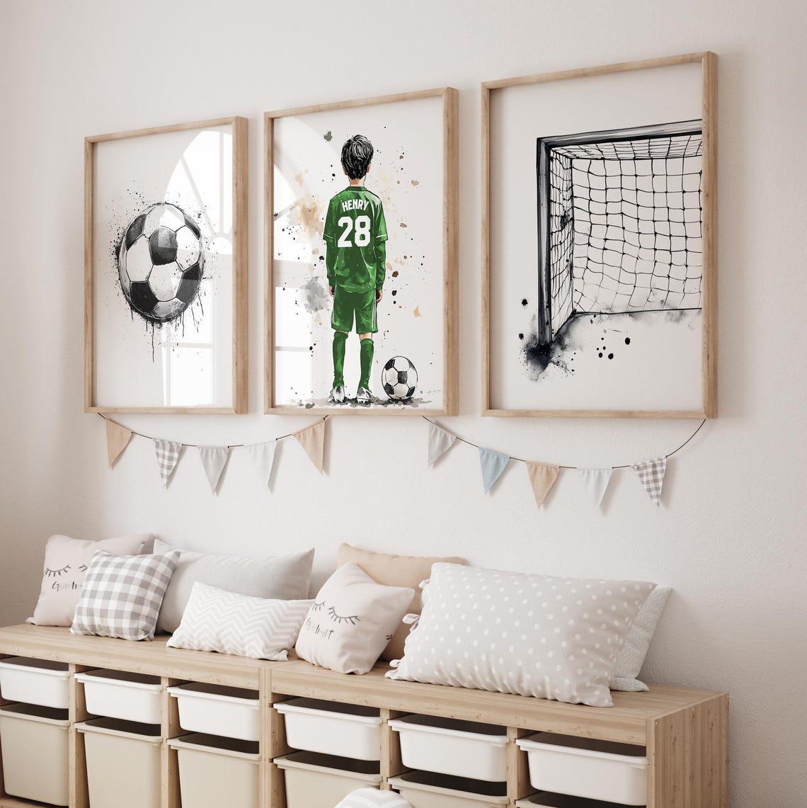 Soccer print set ready to frame