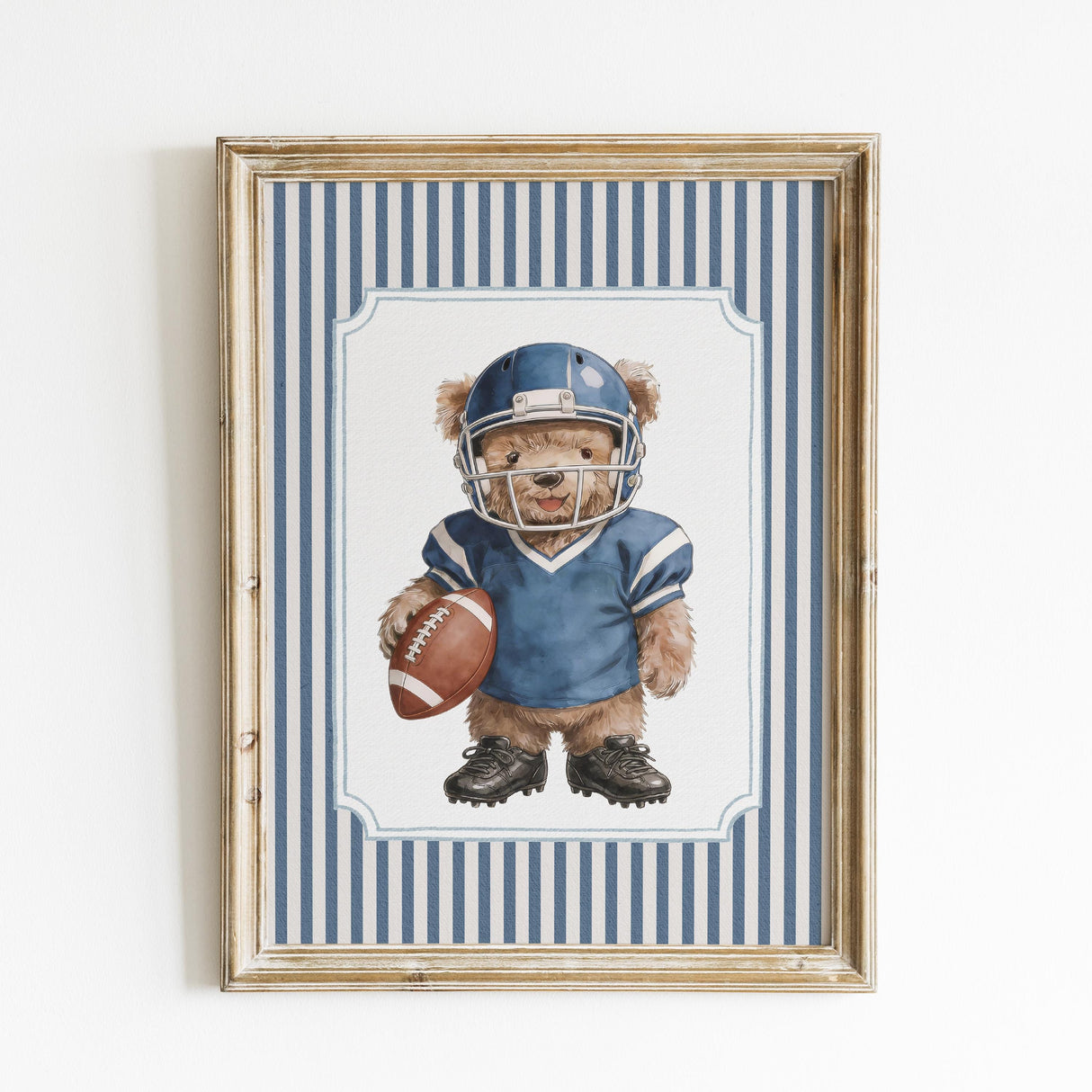 Soccer teddy bear print detail