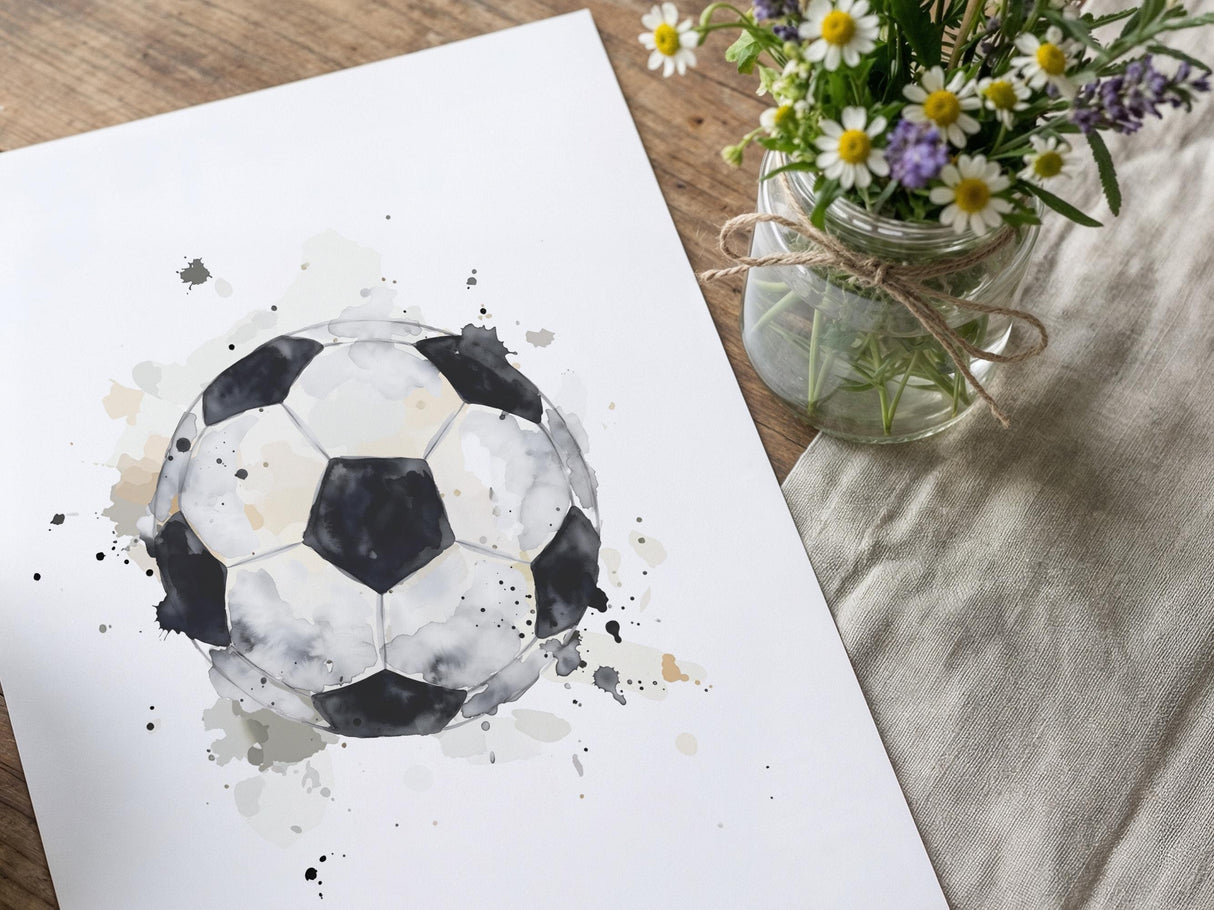 Soccer Girl Prints – Custom Name & Number, Watercolor Set of 3 — view 10