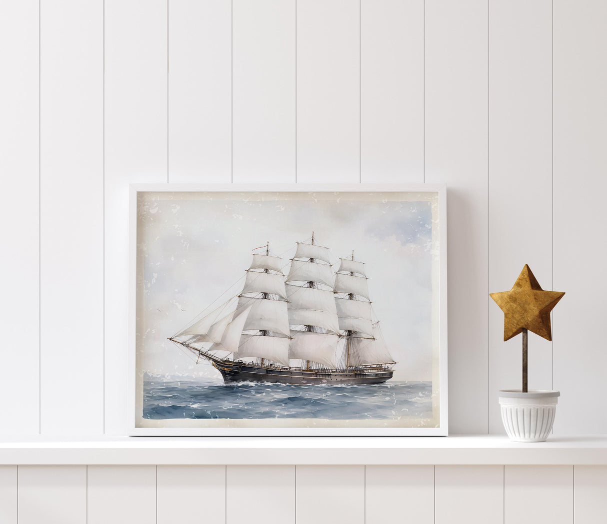 Nautical Nursery Gallery Set – 5 Prints with Custom Name — view 6