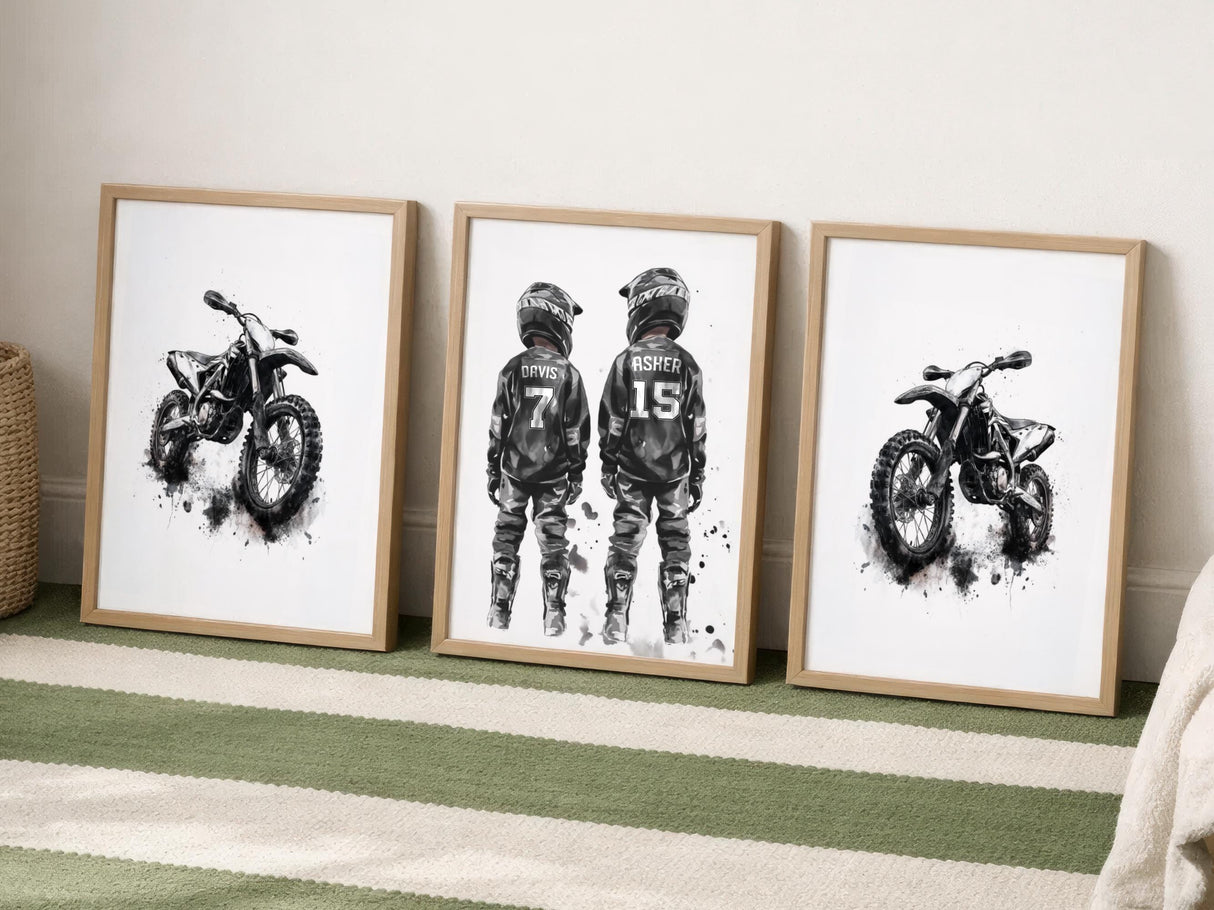 ATV & Dirt Bike Prints – Custom Names & Numbers, Set of 3 — view 3