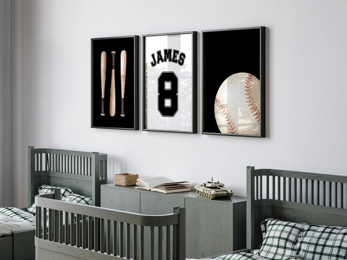 Custom baseball name print color options