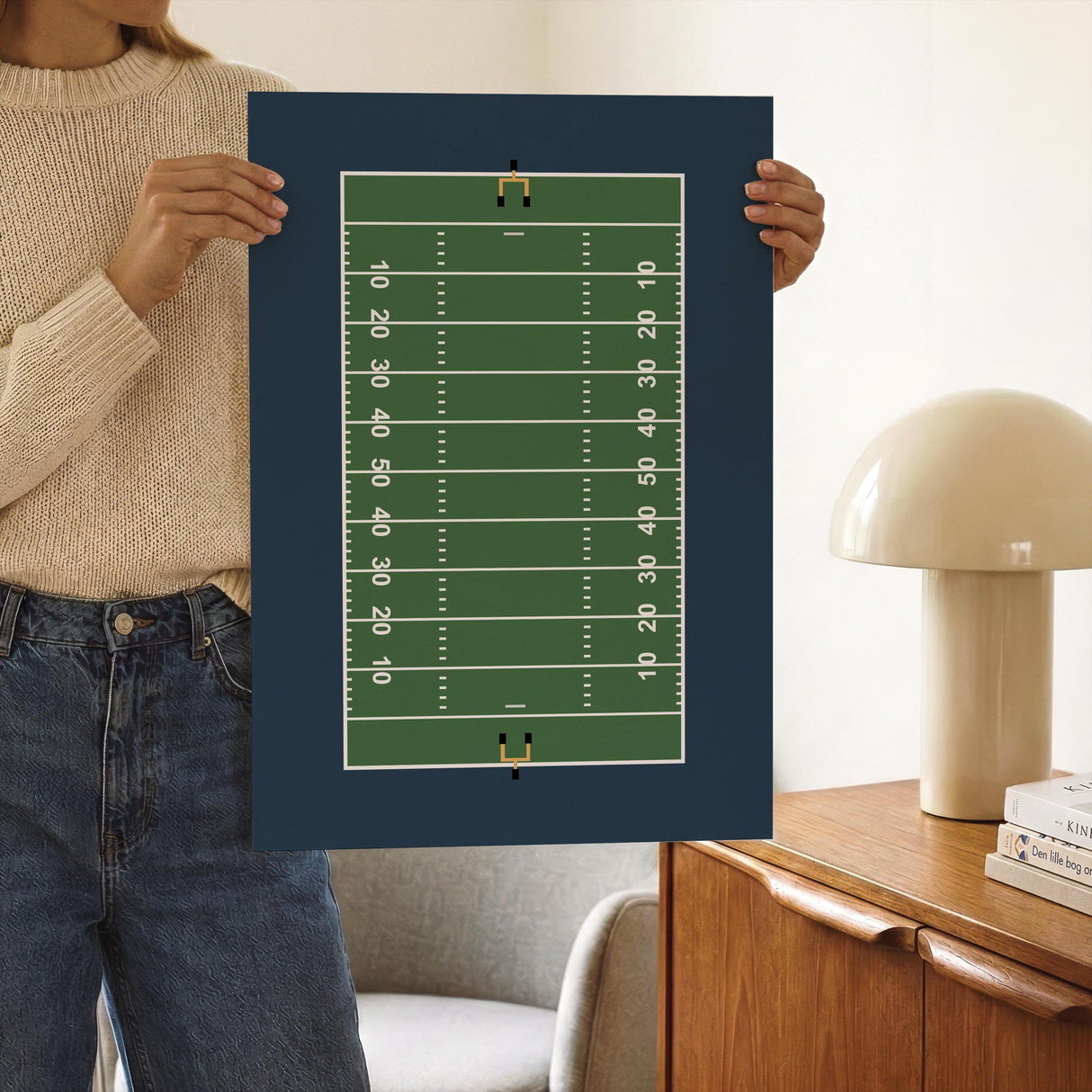 Baseball diamond field print detail