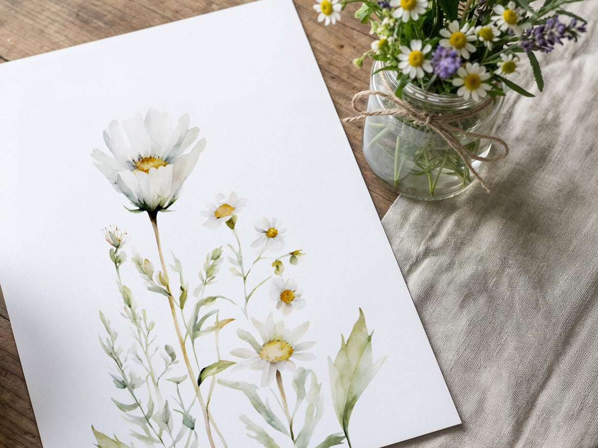 Daisy Floral Nursery Prints – Custom Name, Set of 3 — view 6