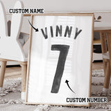 Soccer print set in faded navy