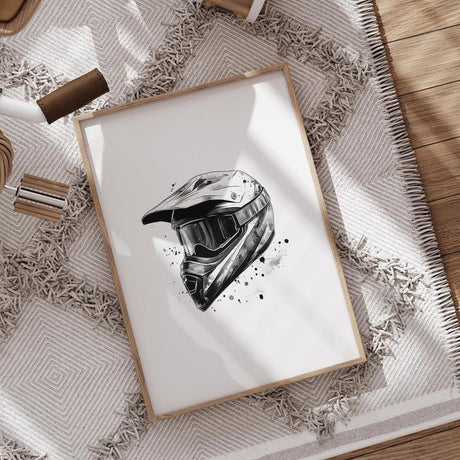 Dirt Bike Prints with Custom Name & Number – Watercolor Set of 3 — view 11