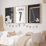 Soccer wall art color theme options