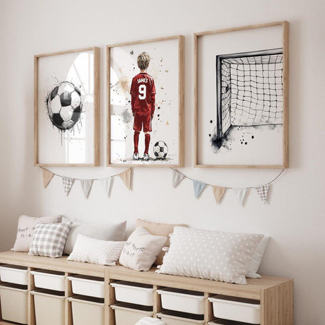 Soccer art set gift for young players