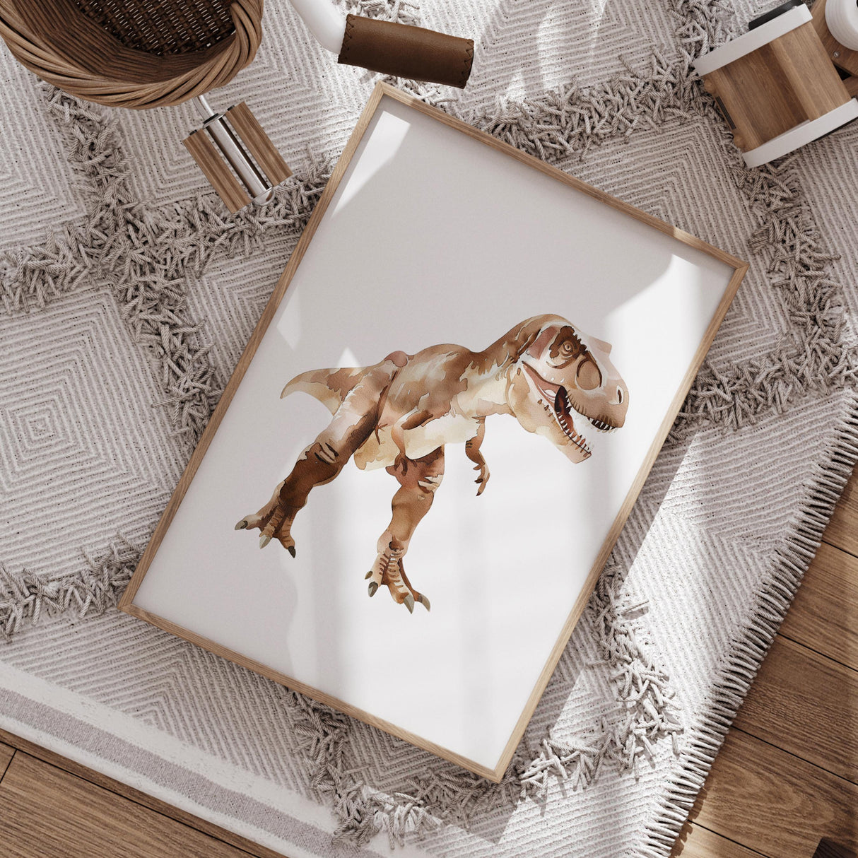 Dinosaur Nursery Prints – Custom Initial & Name, Set of 3 — view 12