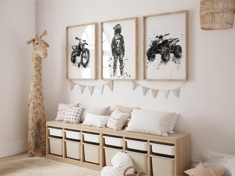 ATV & Dirt Bike Prints – Custom Names & Numbers, Set of 3 — view 2