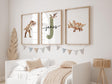 Dinosaur Nursery Prints – Custom Initial & Name, Set of 3
