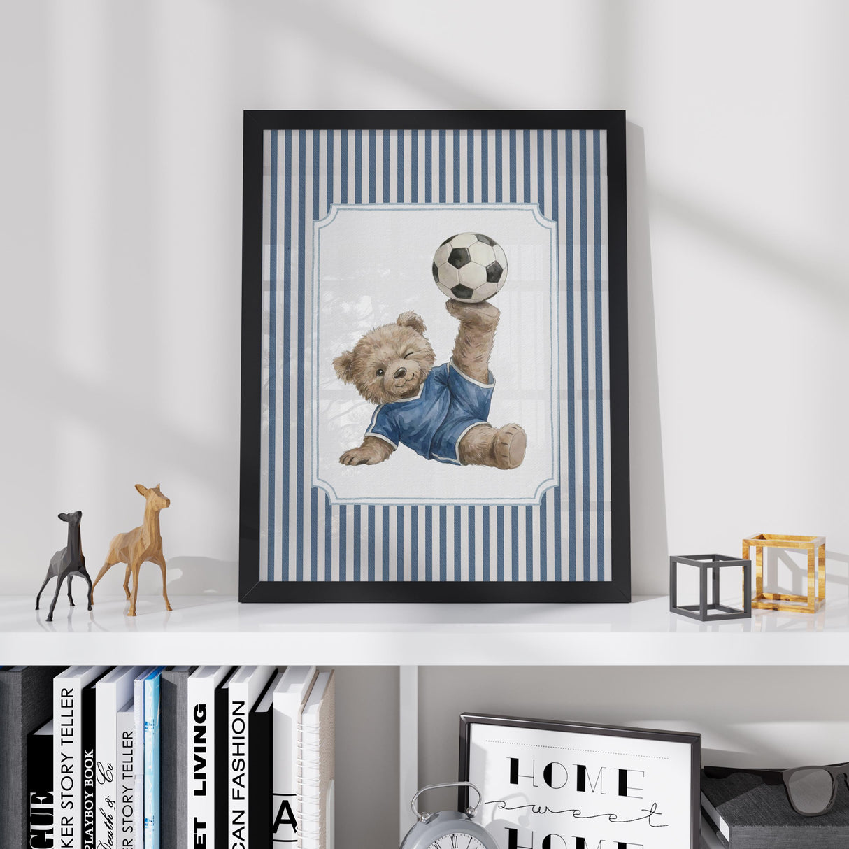 Baseball teddy bear print detail