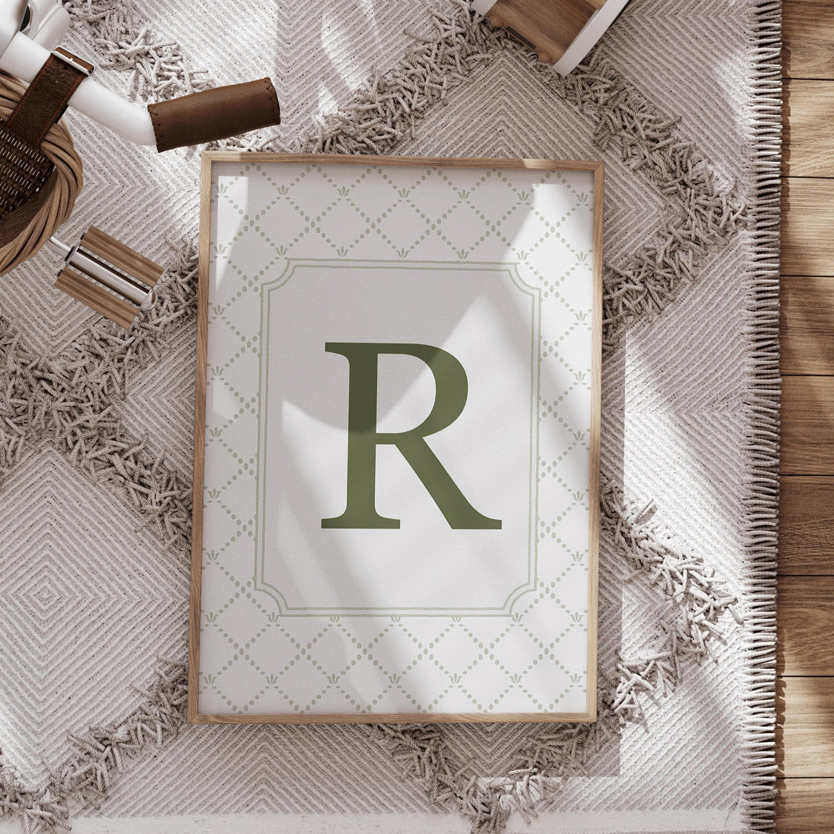 Golf Nursery Prints – Custom Initial, Set of 3 in Green or Blue — view 8