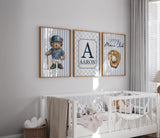 Baseball Bear Nursery Prints – Custom Name, Set of 3 — view 8