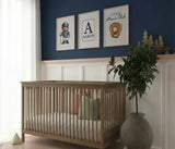 Baseball Bear Nursery Prints – Custom Name, Set of 3