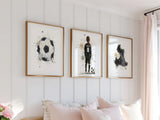 Soccer Girl Prints – Custom Name & Number, Watercolor Set of 3 — view 8