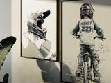 BMX Rider Prints with Custom Name & Number – Set of 3 — view 4