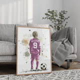 Soccer Girl Prints – Custom Name & Number, Watercolor Set of 3 — view 9