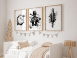 Personalized baseball player artwork with jersey number