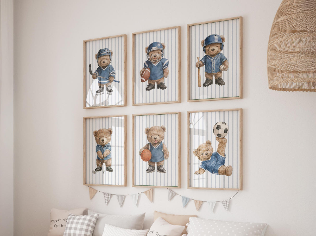 Soccer bear print detail
