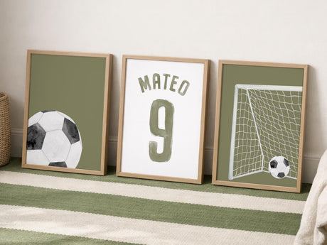 Soccer ball watercolor print