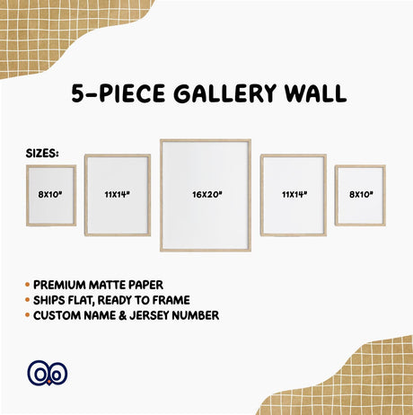 Personalized center print with child's name and jersey number