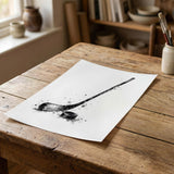 Hockey helmet watercolor poster
