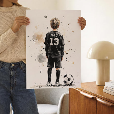 Set of 3 soccer prints for boys room
