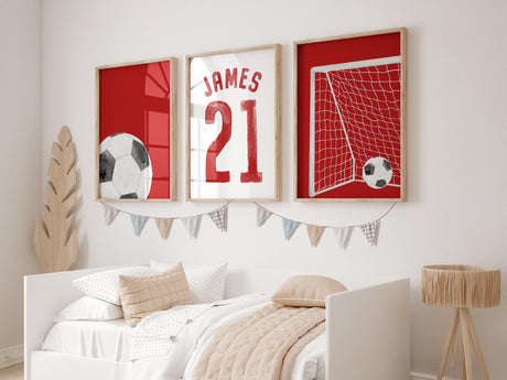 Soccer poster set size chart