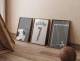 Soccer prints in olive green color theme