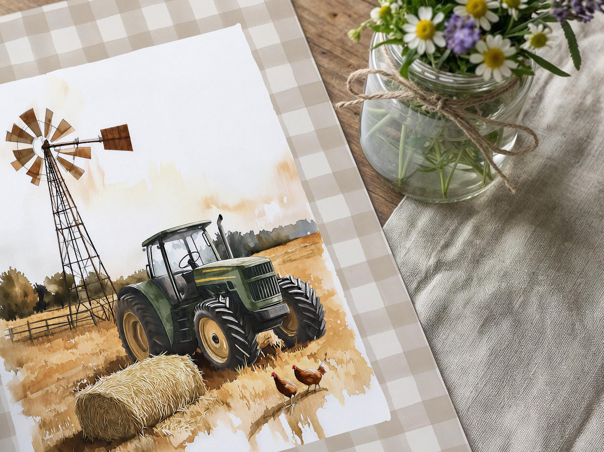 Farm Nursery Prints – Boy, Dog & Tractor, Custom Name Set of 3 — view 11