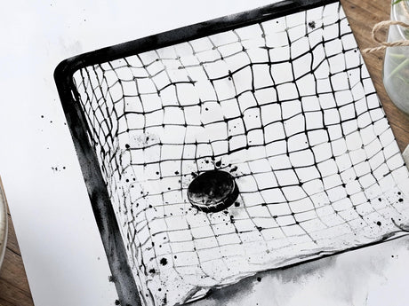 Hockey wall art shipped flat ready to frame