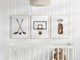 Baseball gear vintage print