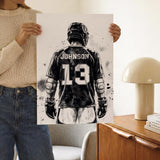 Girl lacrosse player print option