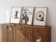 Cowboy Nursery Prints with Custom Name – Watercolor Set of 3