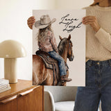 Cowboy Nursery Prints with Custom Name – Watercolor Set of 3 — view 5
