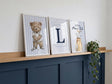 Golf Nursery Prints – Custom Initial, Set of 3 in Green or Blue