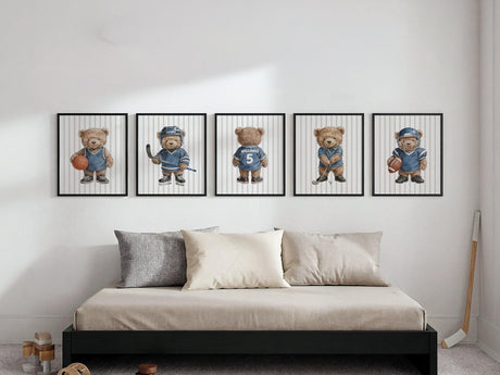 Hockey bear print detail