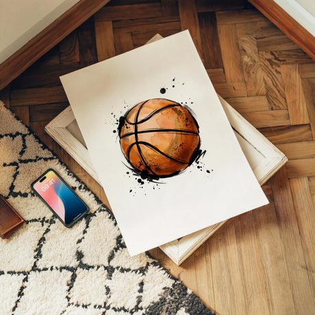 Personalized basketball prints size options