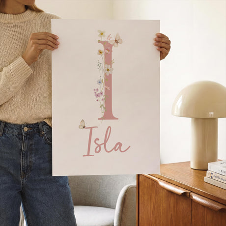 Letter color chart for personalized nursery print