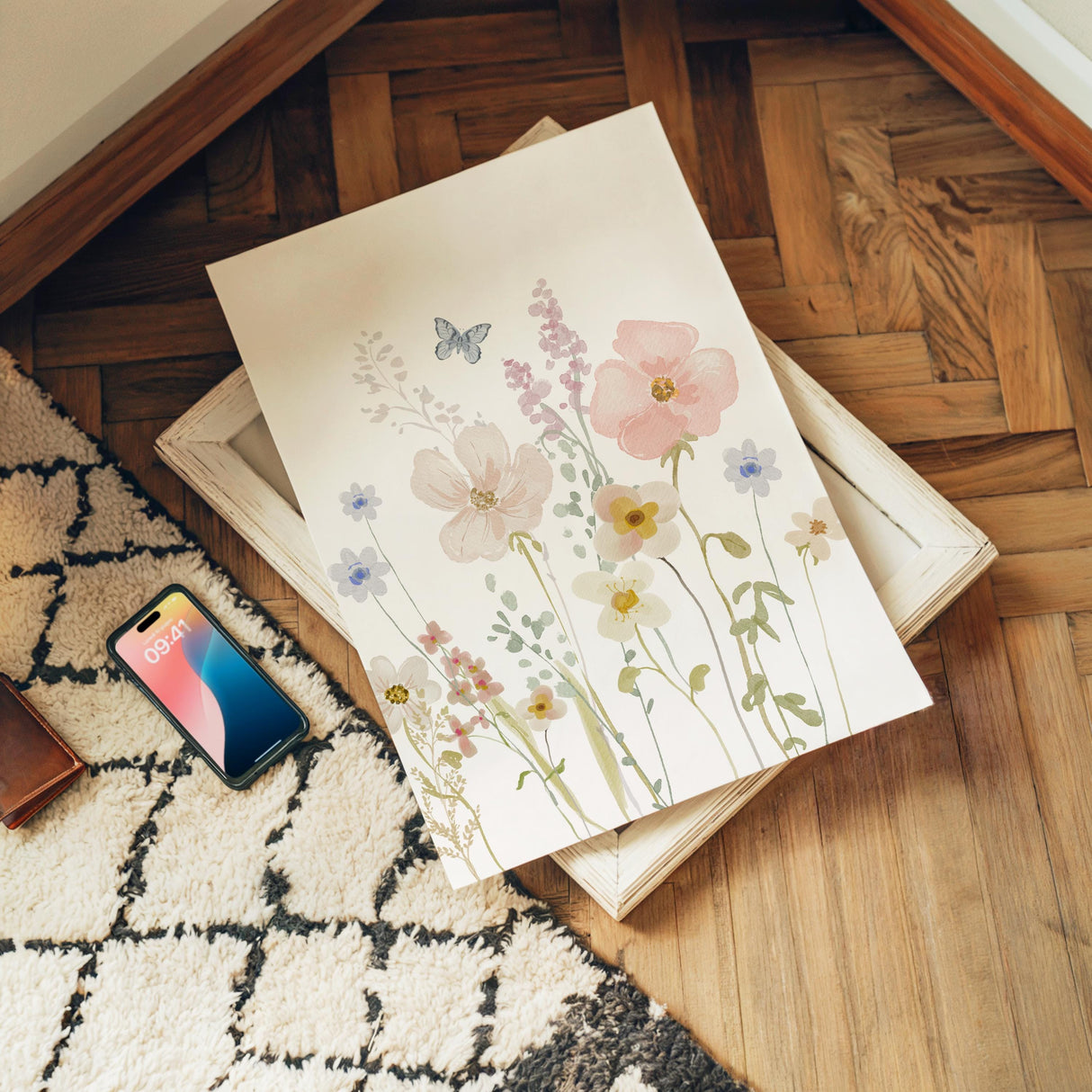 Wildflower print set size options