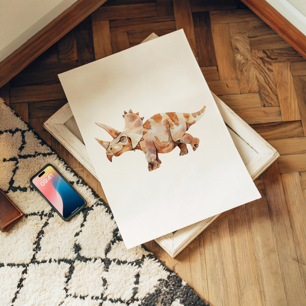 Dinosaur Nursery Prints – Custom Initial & Name, Set of 3 — view 8
