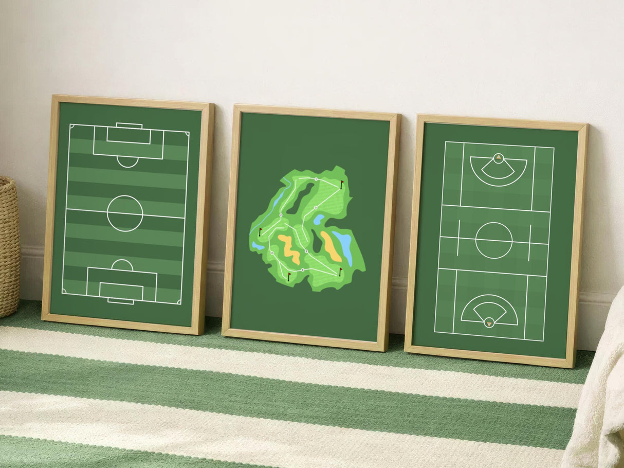 Sports field prints ready to frame