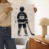 Girls Hockey Prints with Custom Name & Number – Set of 3 — view 2