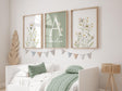 Daisy Floral Nursery Prints – Custom Name, Set of 3