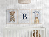 Golf Nursery Prints – Custom Initial, Set of 3 in Green or Blue — view 2