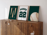 Custom baseball print set golden yellow option