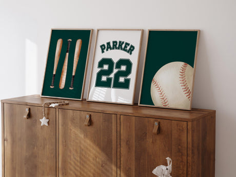 Custom baseball print set golden yellow option