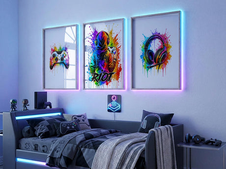 Gaming Wall Art with Custom Gamertag – Set of 3 Posters — view 3